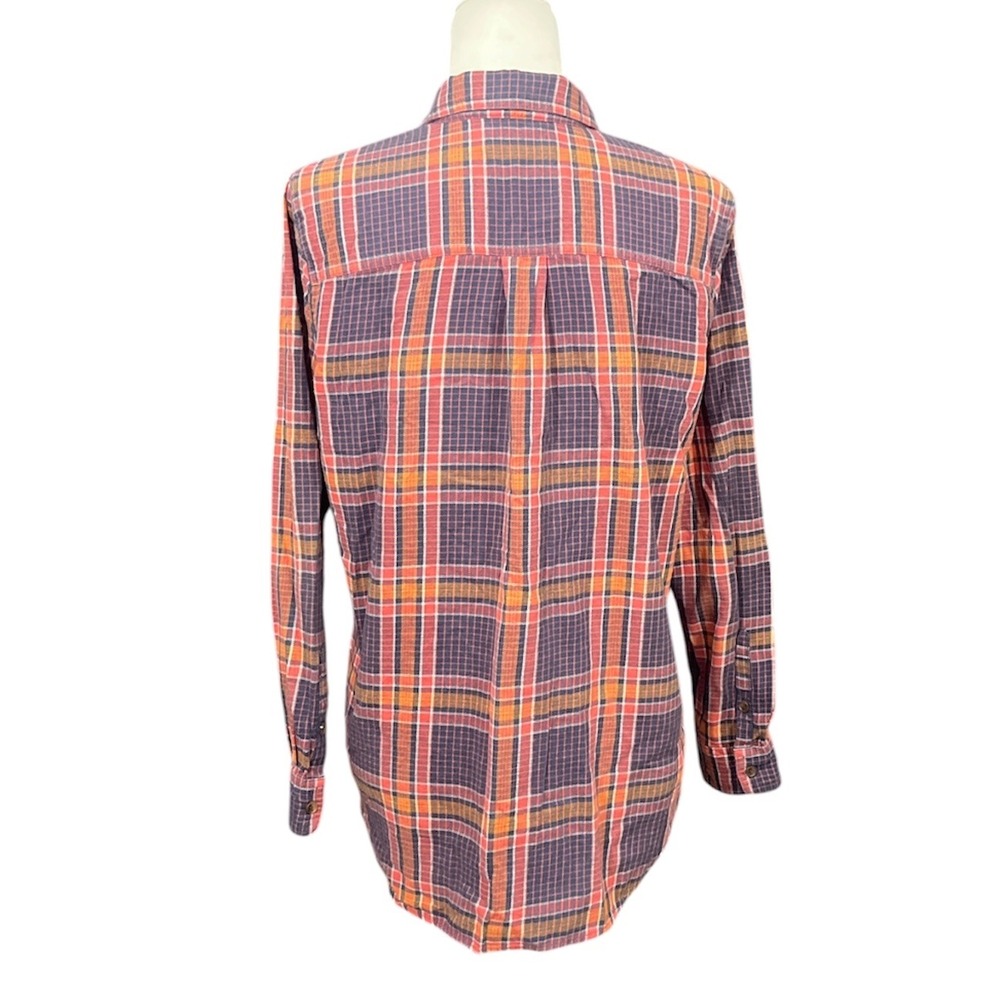Madewell Classic Madras Plaid Button Down Shirt Medium Grunge 90's Skater - Picture 2 of 8
